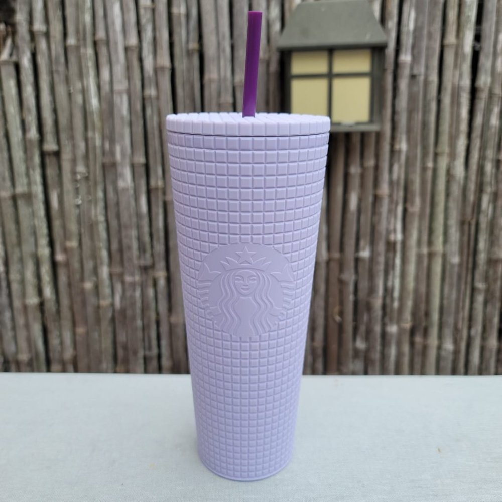Starbucks ~ Grid Tumbler ~ Matte Lilac ~ 24 Oz Cold Cup ~ Limited Edition